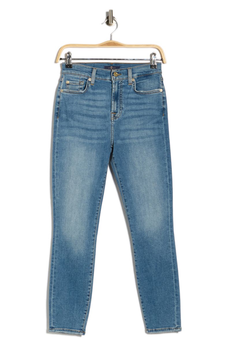 Seven Gwenevere High Waist Ankle Skinny Jeans, Main, color, Bluejay