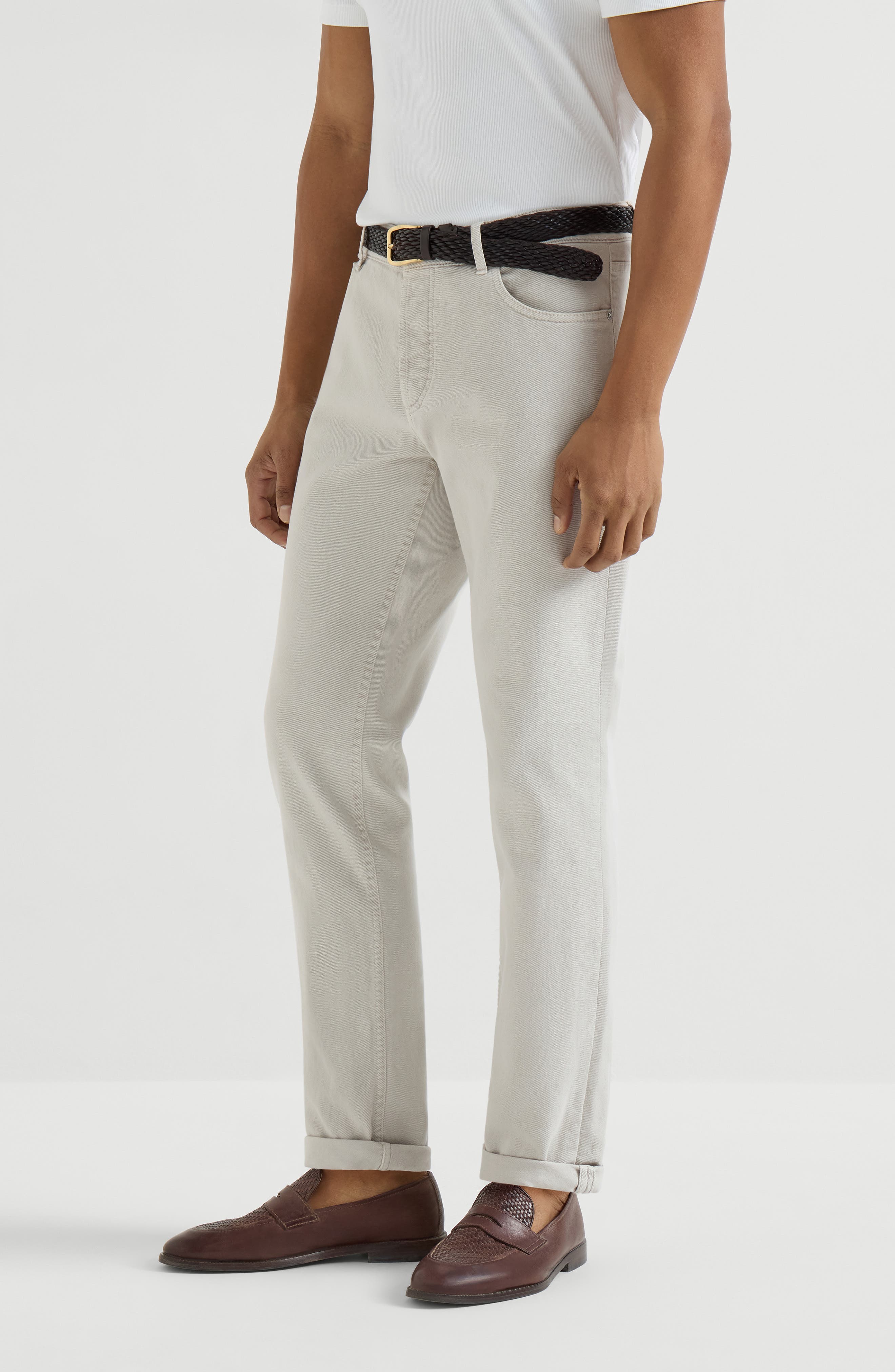 Lightweight denim trousers - image 5