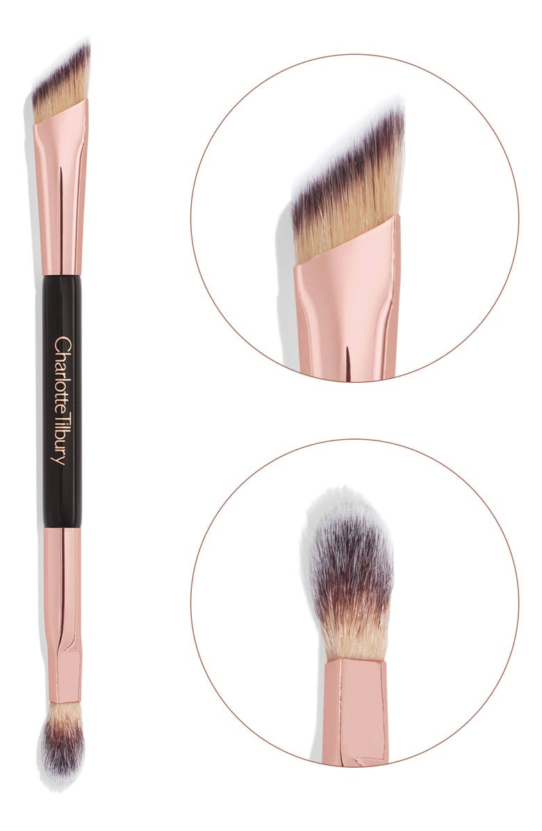Charlotte Tilbury Super Nudes Shapewear Dual-Ended Face Brush, Main, color,