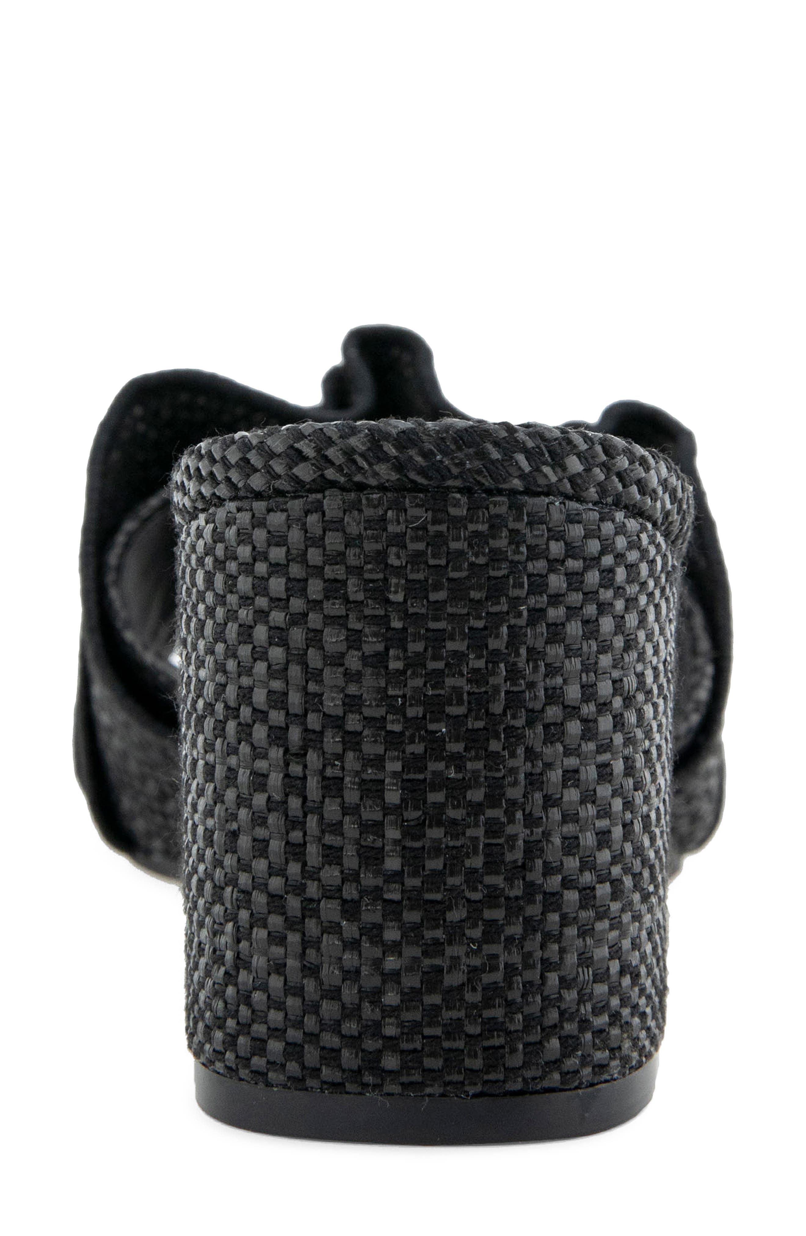 Aerosoles Gabrielle Ruffe Slide Sandal, Alternate, color, Black Raffia