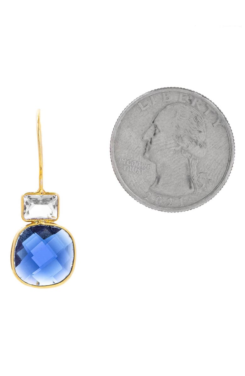 SAACHI Cushion Cut Chalcedony Drop Earrings, Alternate, color, 