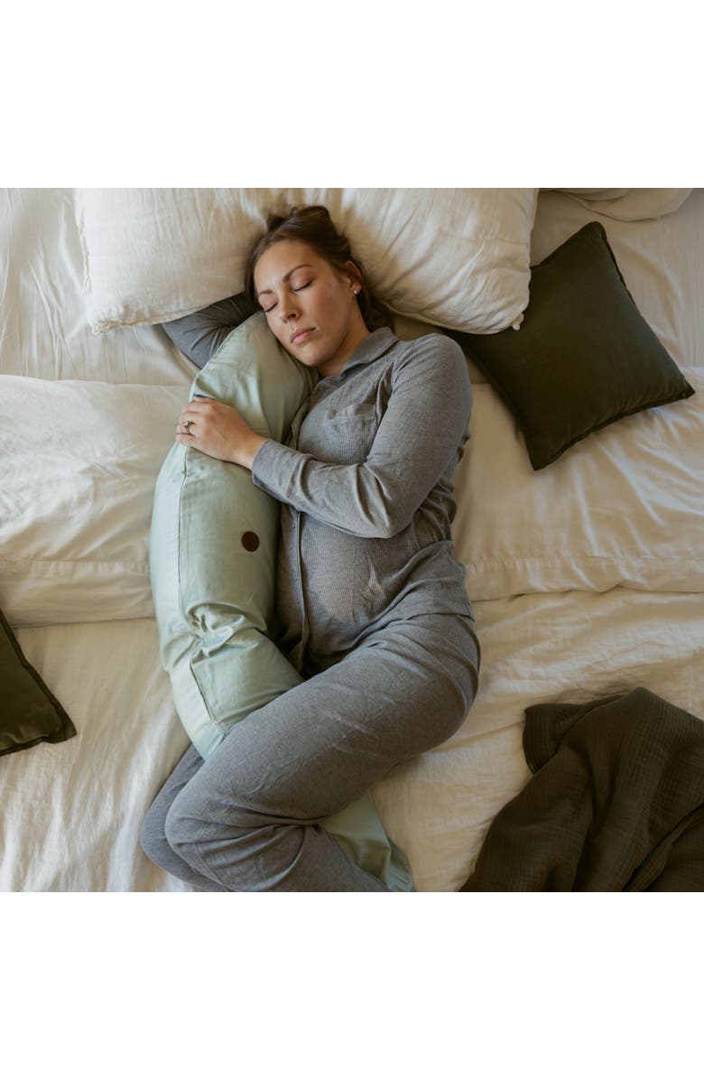 Parker Baby Co. The Croissant Pregnancy Pillow Cover, Alternate, color, Pewter