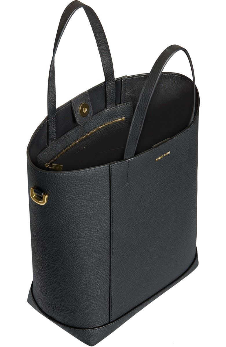 ANINE BING Lyon Water Repellent Leather Tote, Alternate, color,