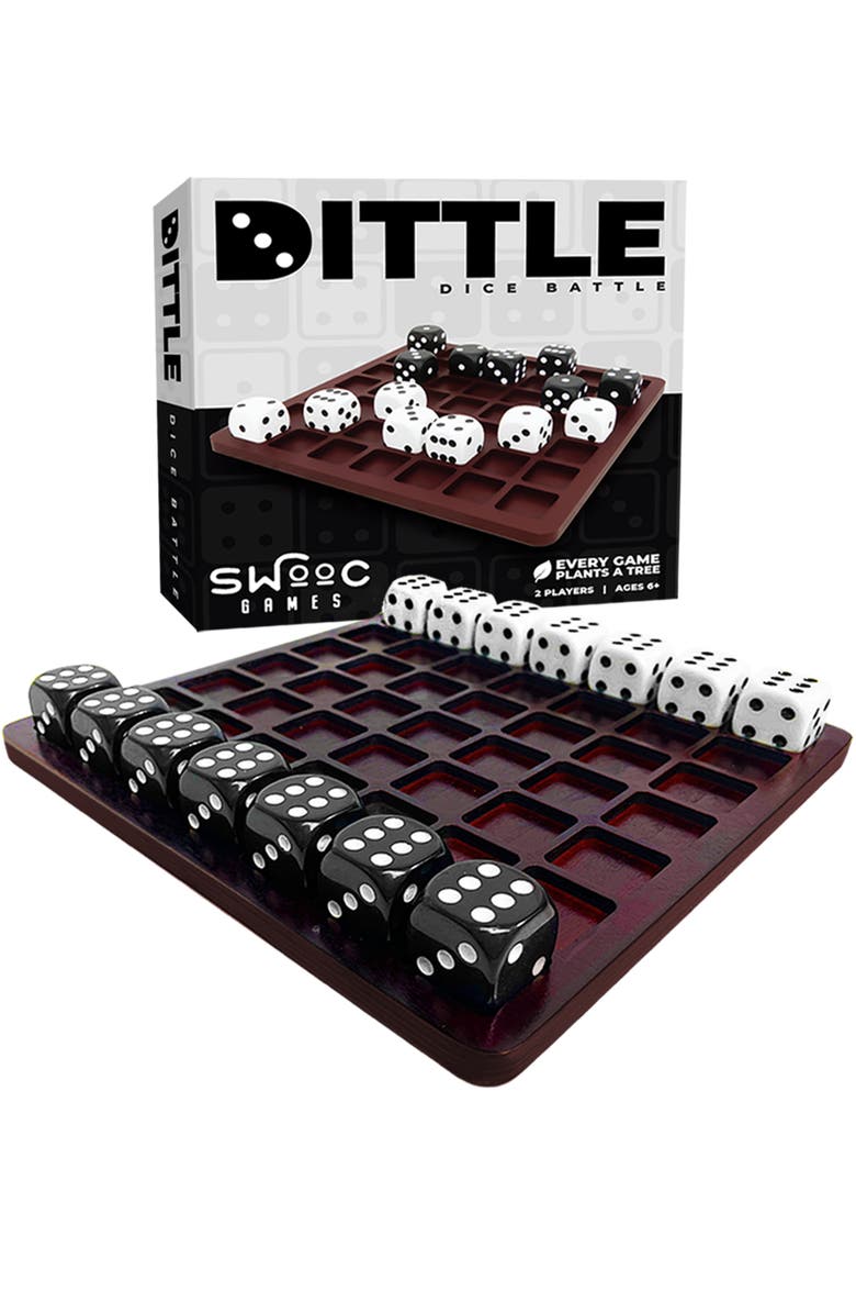 Swooc Games Dittle - Dice Battle | Coffee Table Game, Main, color, Brown