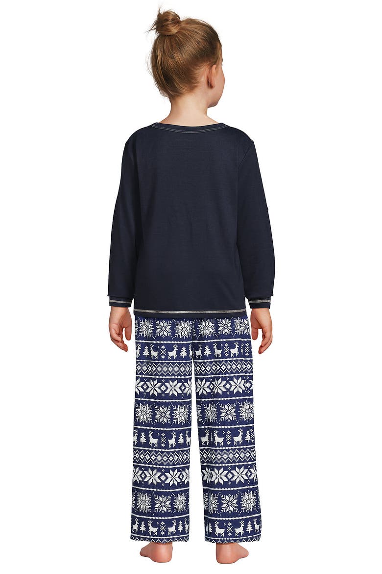 Kids Soft Jersey Sleep Top, Alternate, color, Classic Navy Fairisle
