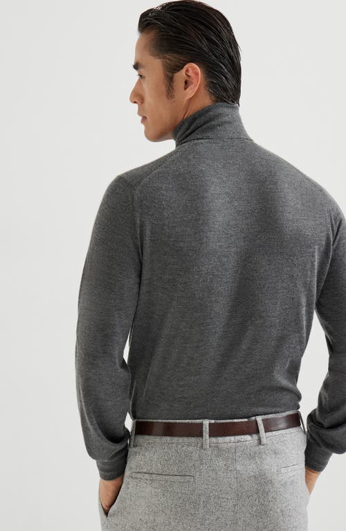 Brunello Cucinelli Cashmere And Silk Lightweight Sweater In Gray
