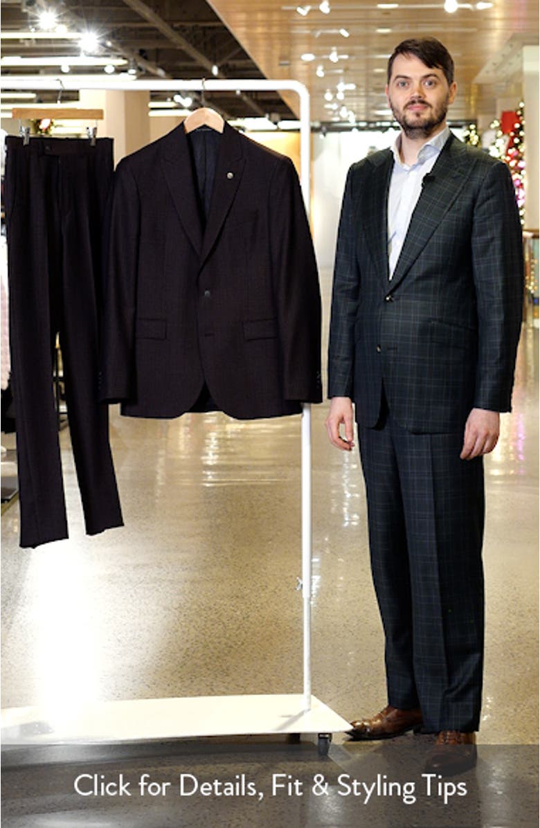 Rawdon Peak Lapel Slim Fit Wool Suit, sales video thumbnail
