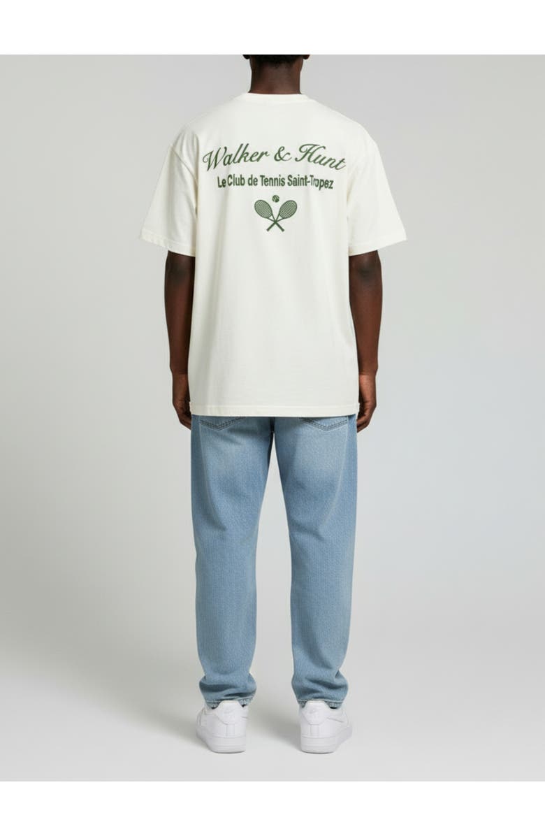 Walker & Hunt Saint-Tropez Tennis Club Oversized Tee, Alternate, color, Cream