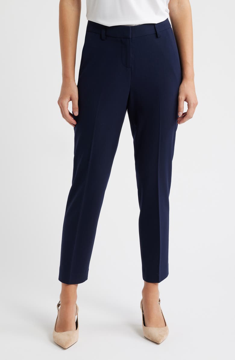 Tahari ASL Classic Pants, Main, color, New Navy