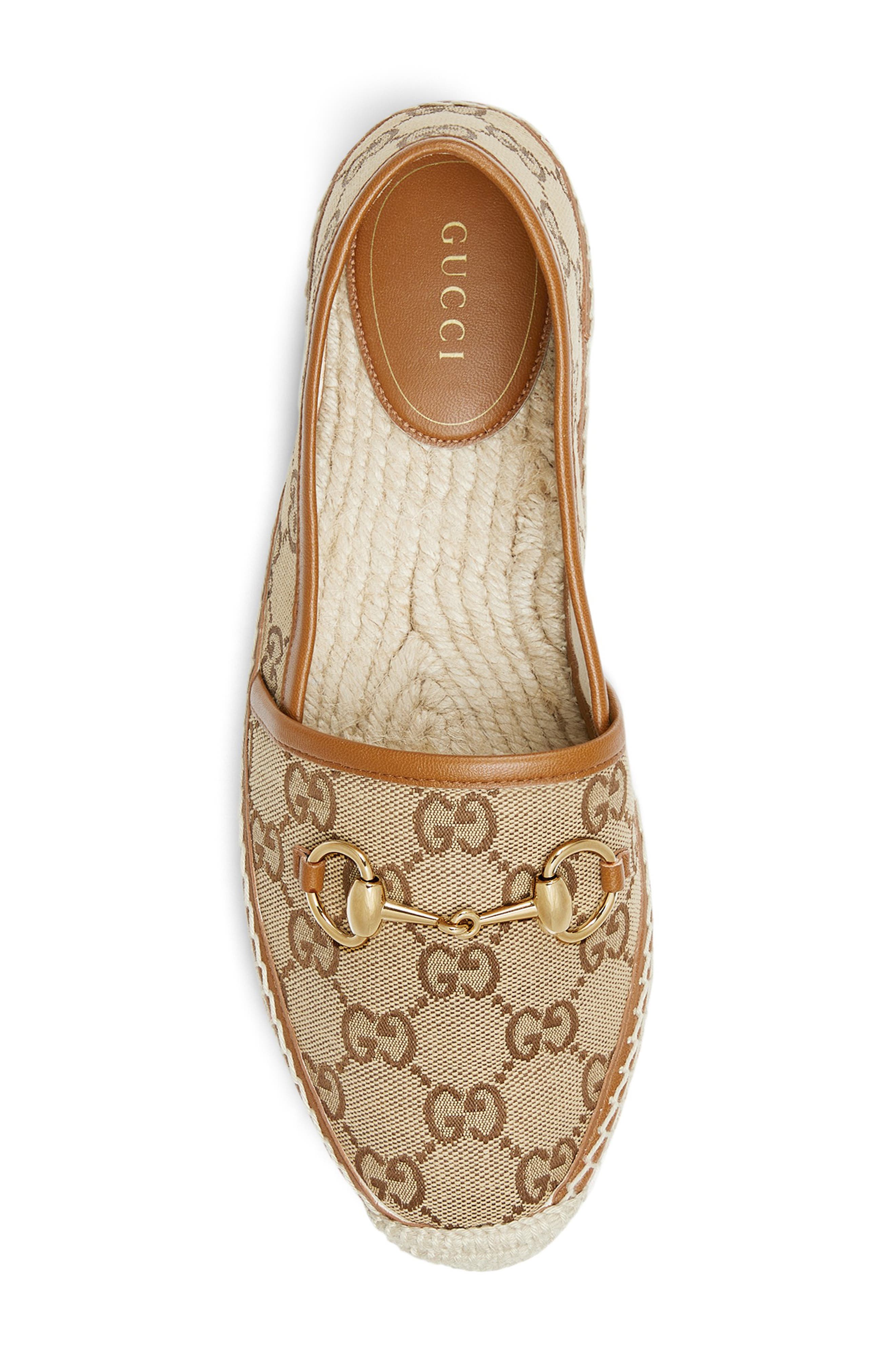 Gucci Pilar Horsebit Espadrille Flat, Alternate, color, 