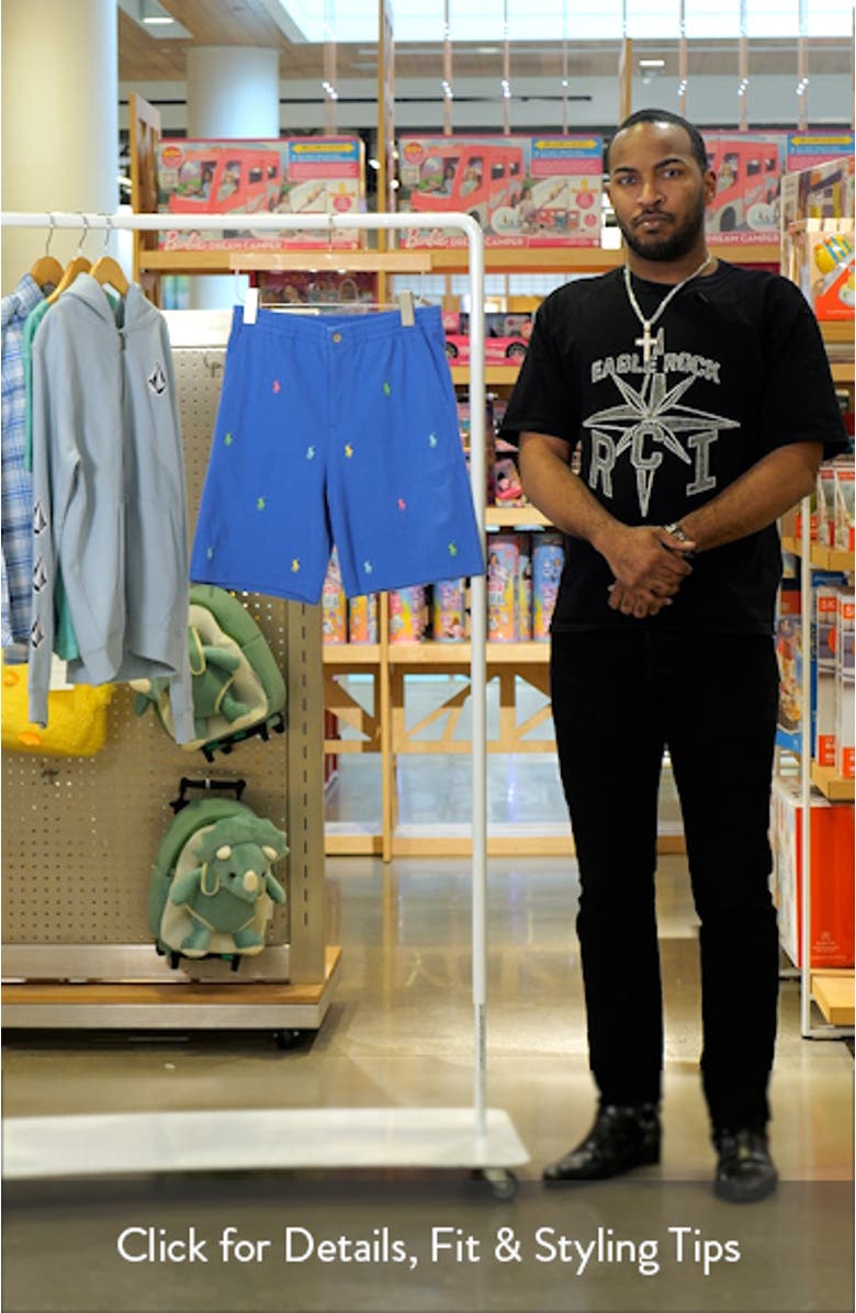 Kids' Prepster Cotton Piqué Chino Shorts, sales video thumbnail