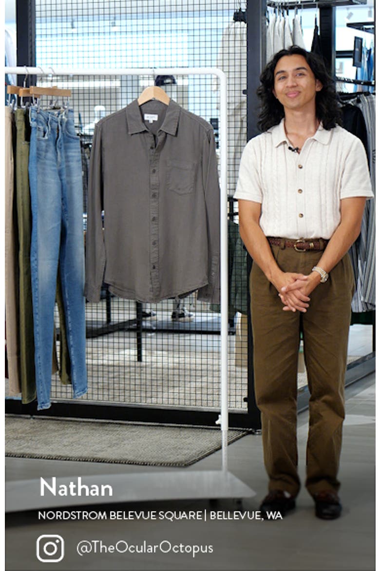 Aiden Solid Lyocell Button-Up Shirt video
