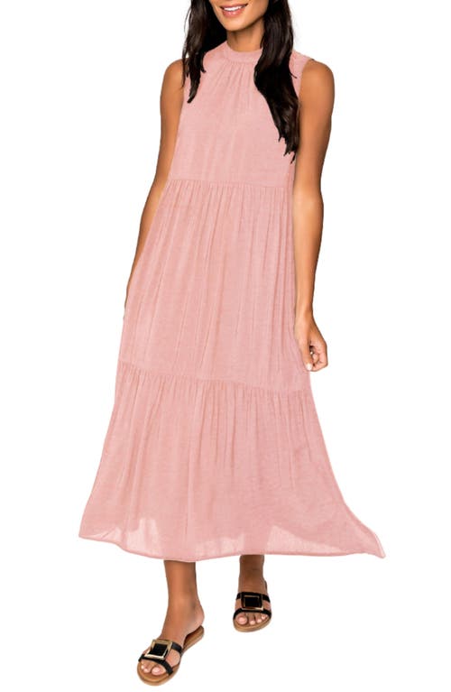 Gibsonlook Tiered Maxi Dress In Pink