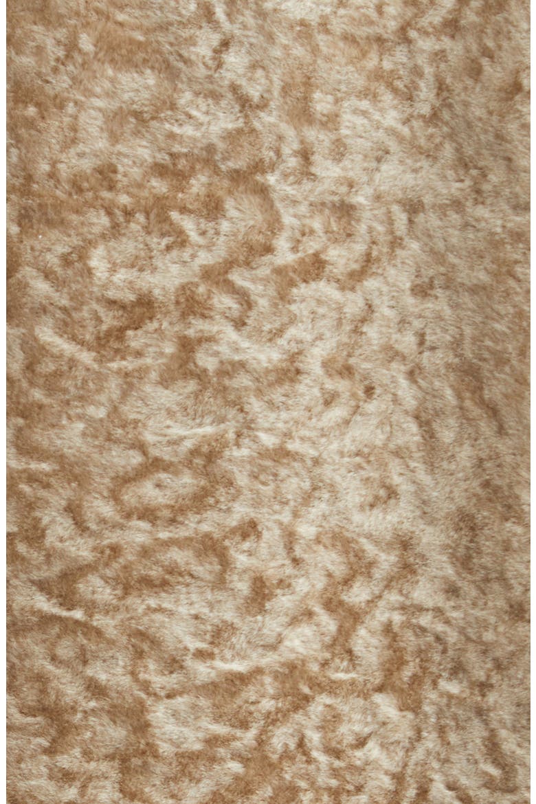Collarless Genuine Shearling Coat, Alternate, color, SAND