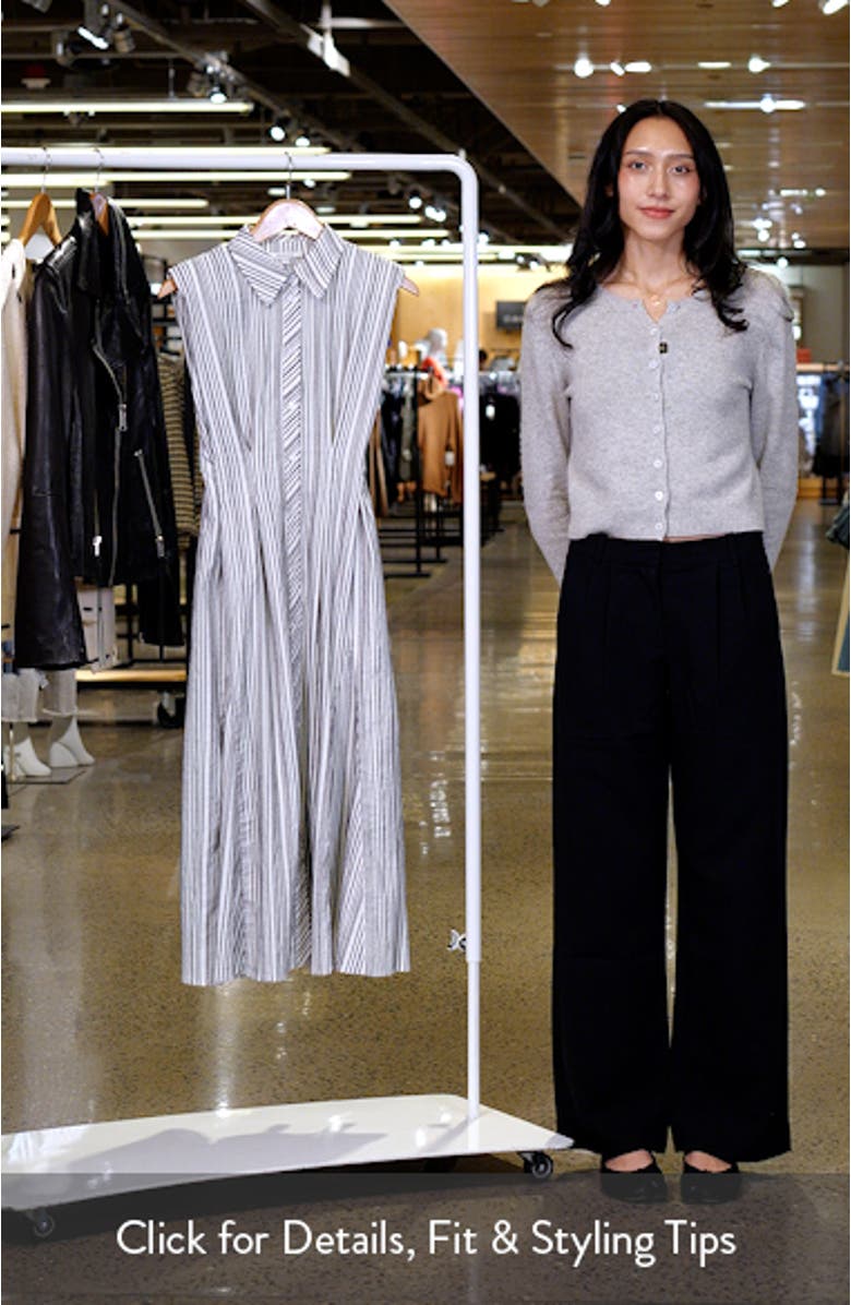 Stripe Sleeveless Shirtdress, sales video thumbnail