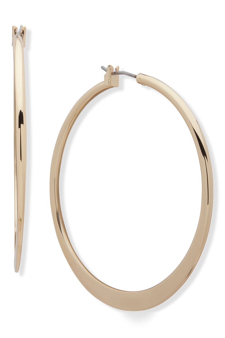 Thin Hoop Earrings, Main, color, GOLD