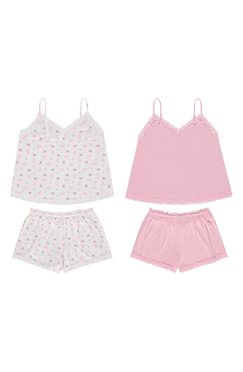 Flora By Flora Nikrooz Fleur 4-Piece Pajamas Set, Alternate, color, Ivory