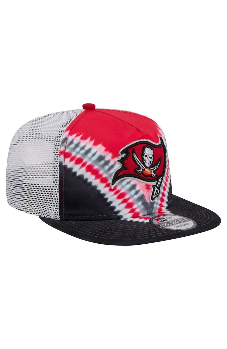 New Era Men's New Era Red/Black Tampa Bay Buccaneers Throwback Dye Golfer Snapback Hat, Alternate, color, Red