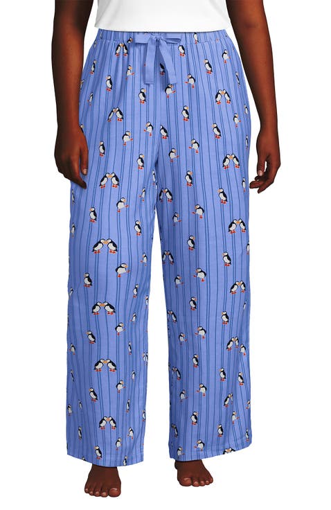 Print Flannel Pajama Pants