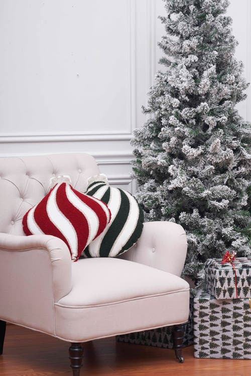 C & F Home C&f Home Striped Ornament Throw Pillows In Red