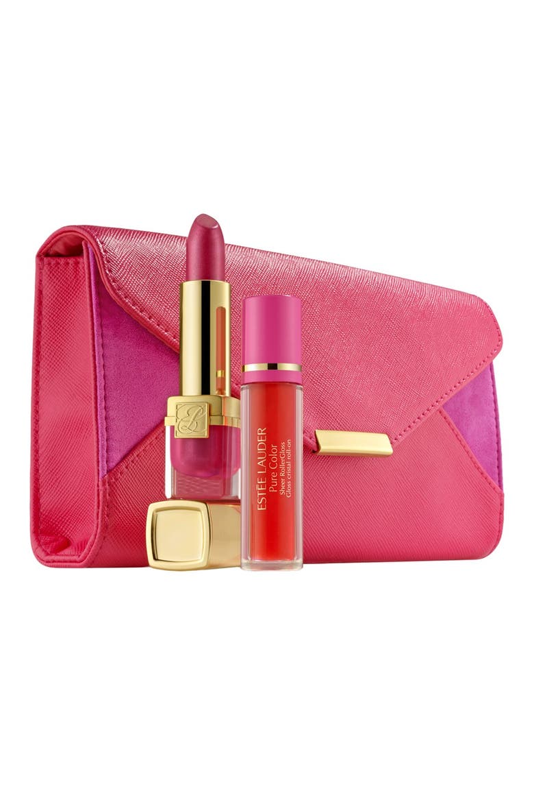 'Pink Ribbon Evelyn Lauder & Elizabeth Hurley Dream Collection' Lip Set, Main, color, NO COLOR