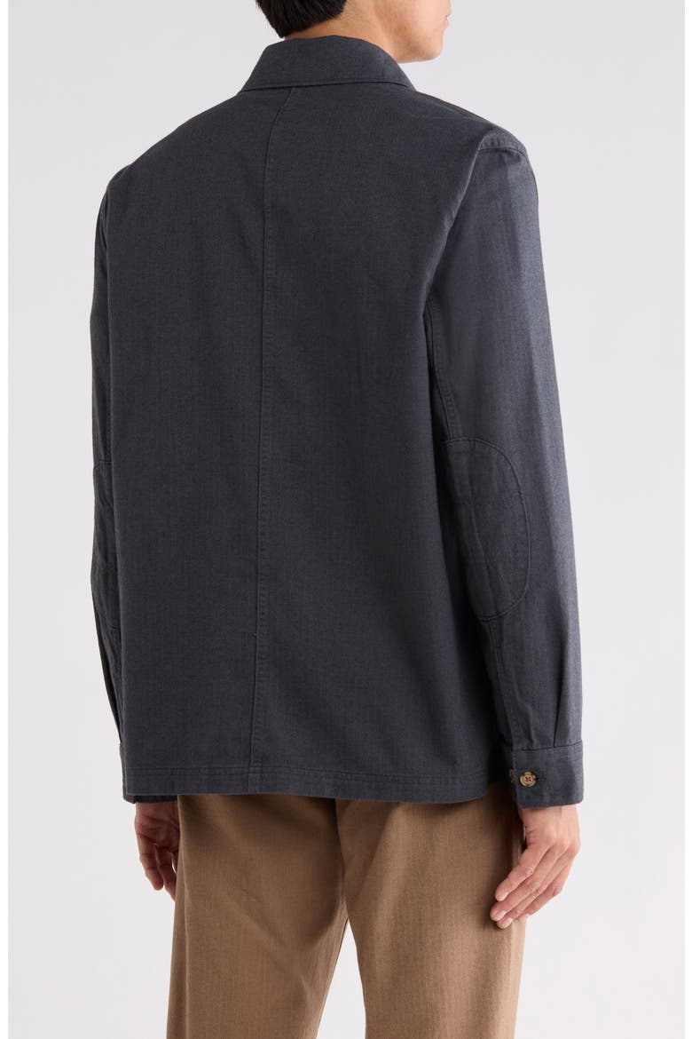 Herringbone Stretch Overshirt, Alternate, color, ASPHALT