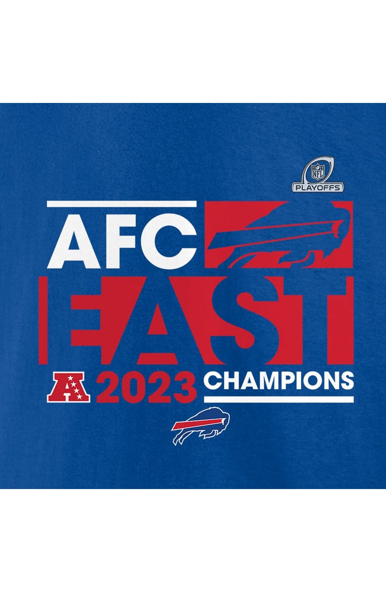 FANATICS Men's Fanatics Branded  Royal Buffalo Bills 2023 AFC East Division Champions Conquer T-Shirt, Alternate, color, 