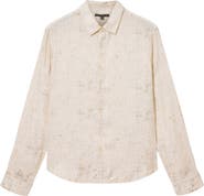 John Varvatos Luca Digital Print Button-Up Shirt