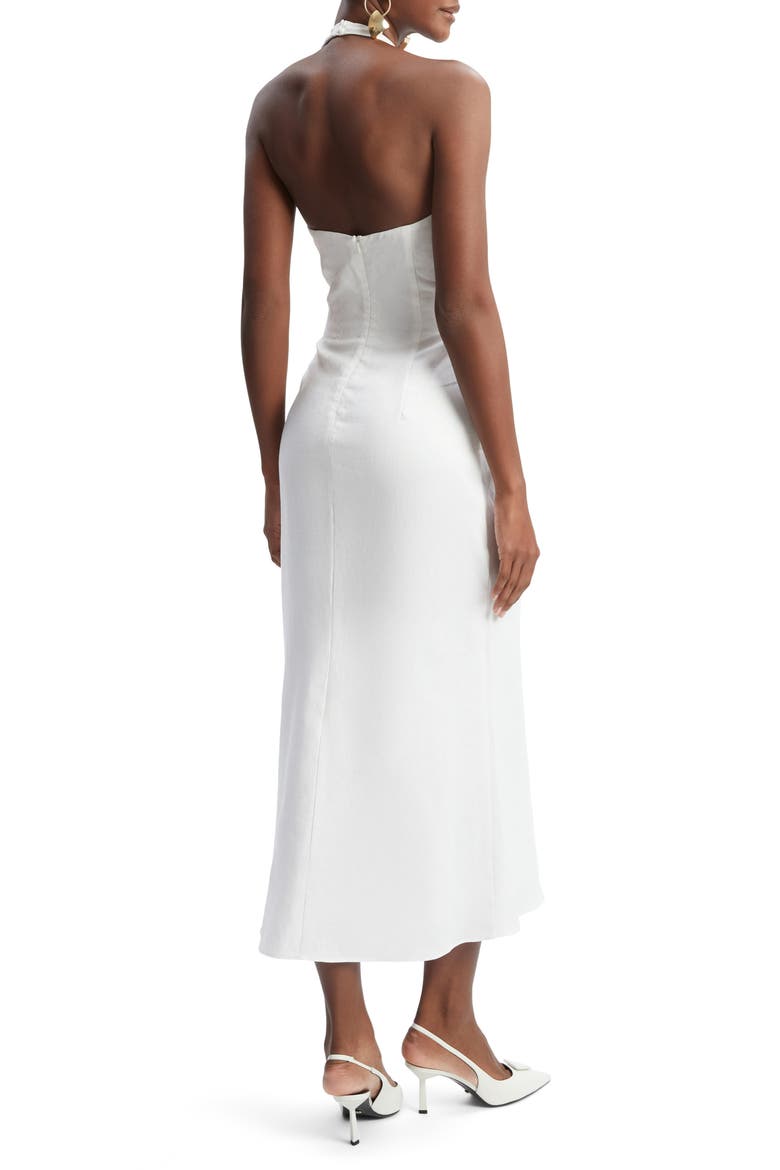 Paola Halter Linen Midi Dress, Alternate, color, ORCHID WHITE