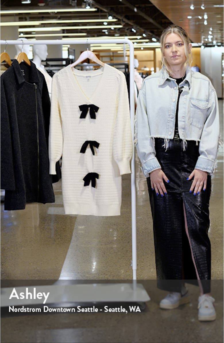Bow Long Sleeve Sweater Dress, sales video thumbnail