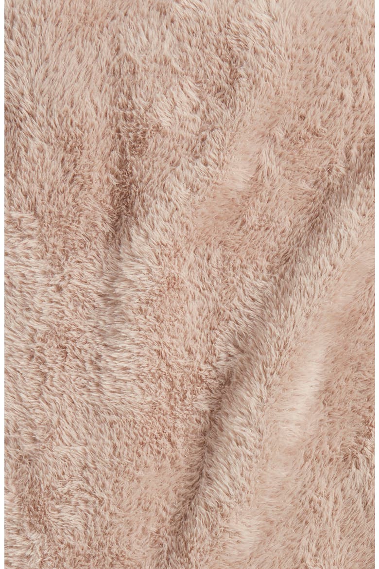 Nestle Faux Fur Throw Blanket, Alternate, color, TAN THREAD