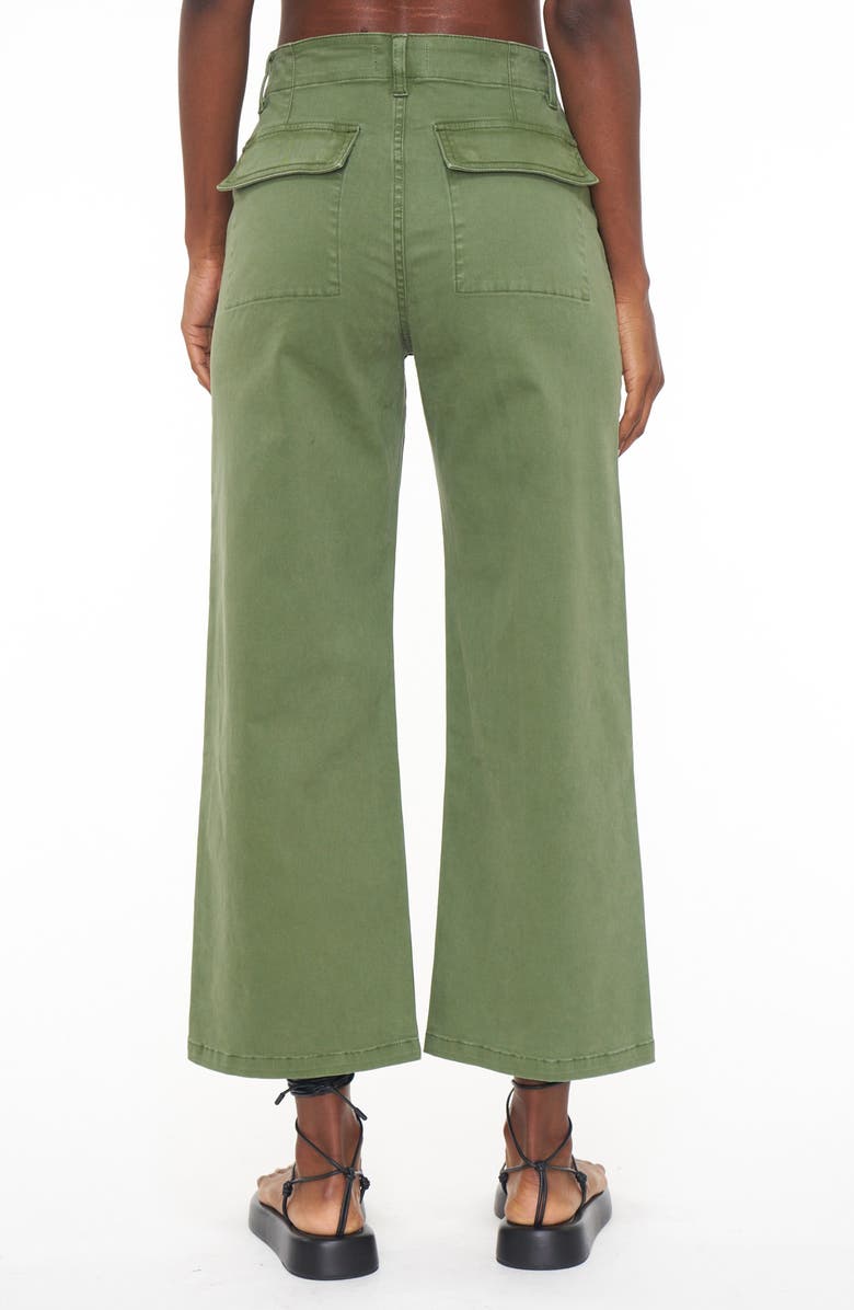 Pistola Sophia Stretch Cotton Ankle Wide Leg Pants, Alternate, color, Basil