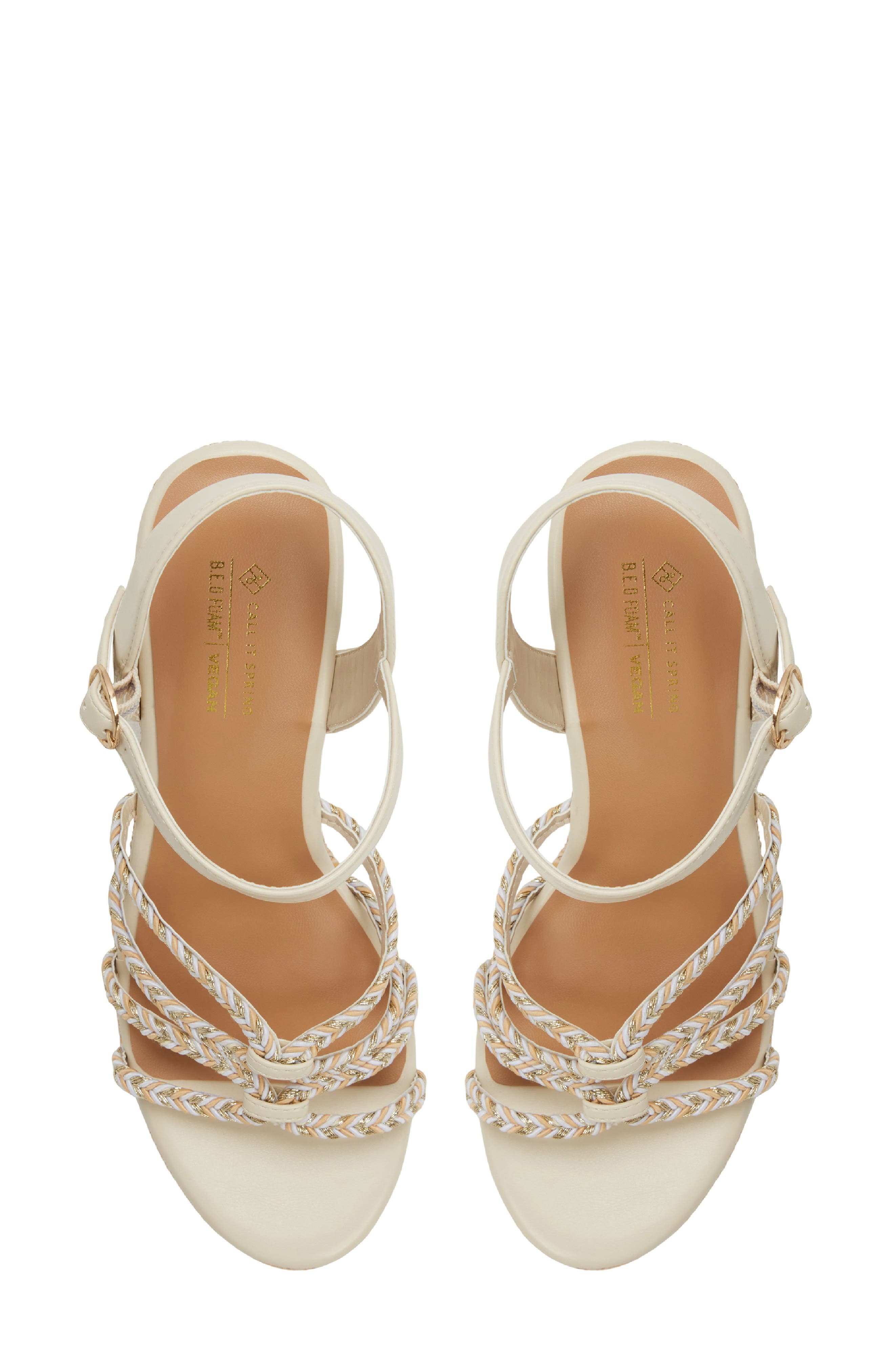 Call It Spring By Aldo Kaylya Ankle Strap Platform Wedge Sandal, Alternate, color, Other Beige