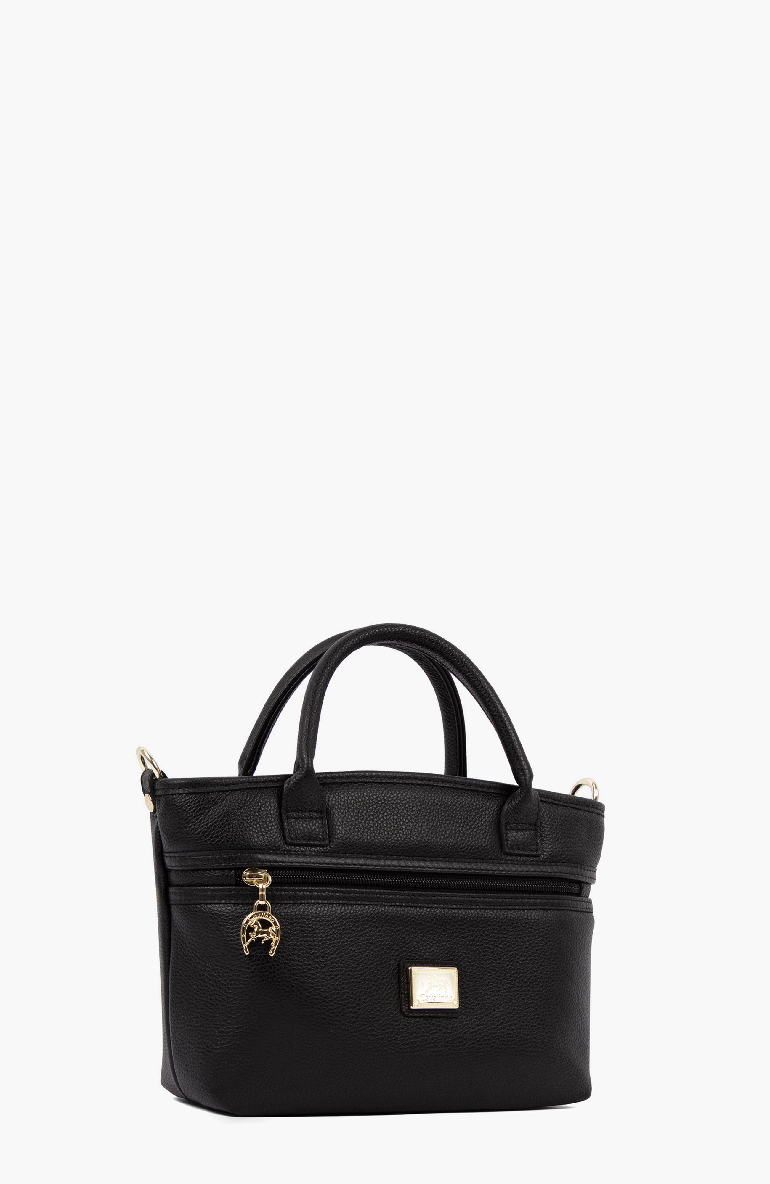 Muse 572 Pebbled Leather Mini Handbag, Alternate, color, Black