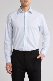 Nordstrom Victoria St. Trim Fit Microcheck Cotton Dress Shirt