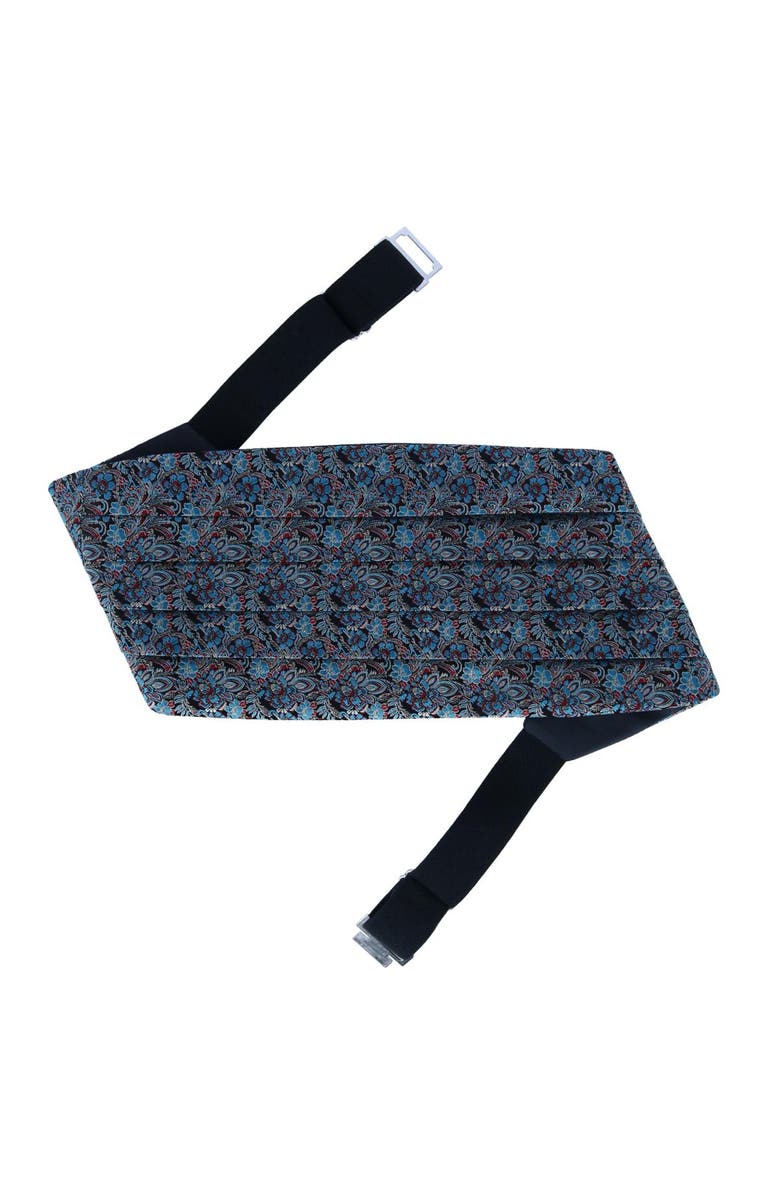 Trafalgar Enzo Exploded Floral Silk Cummerbund, Alternate, color, Multiple