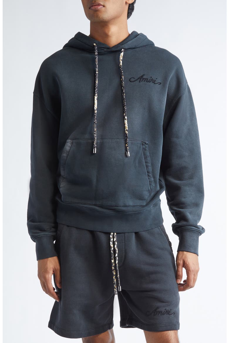 AMIRI Oversize Bleach Bandana Hoodie (Men) | Nordstrom