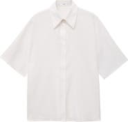 MANGO Pai Linen & Cotton Button-Up Shirt