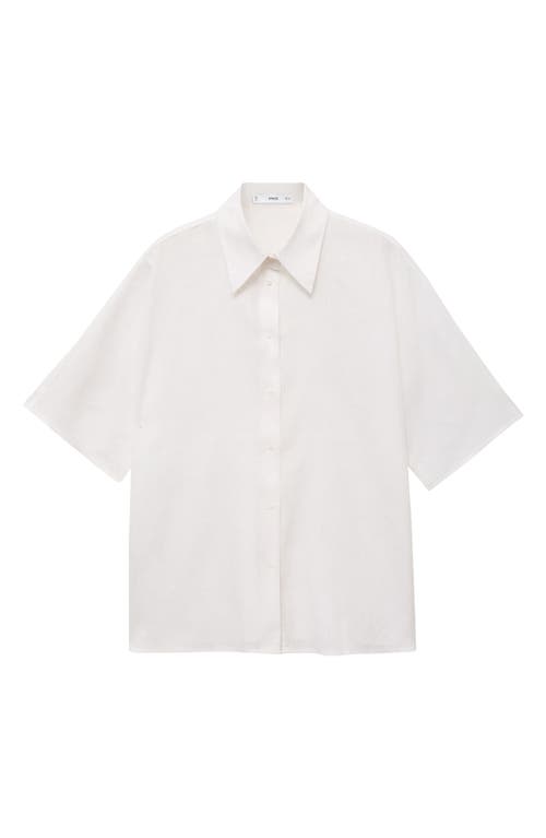 Mango Pai Linen & Cotton Button-up Shirt