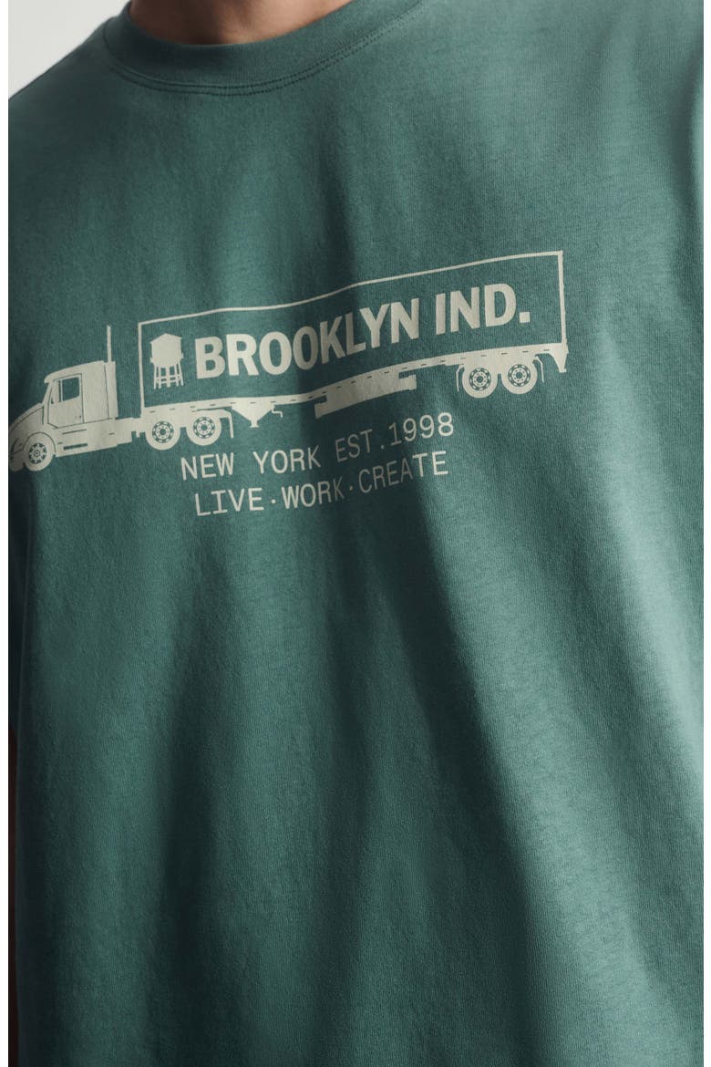 Logo Truck Cotton Graphic T-Shirt, Alternate, color, SILVER PINE