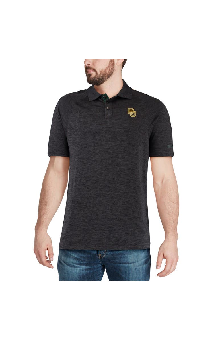 COLOSSEUM Men's Colosseum Heathered Black Baylor Bears Down Swing Polo, Alternate, color,
