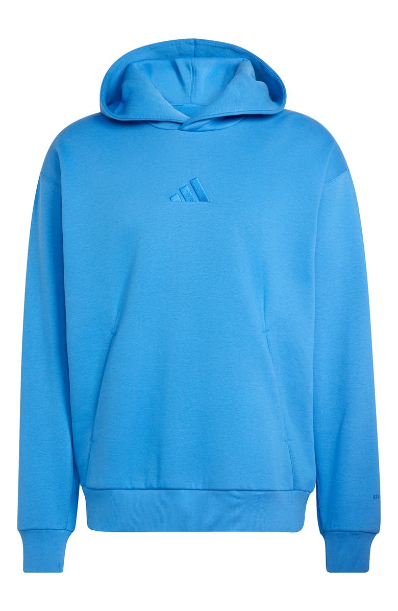 adidas All SZN Oversize Fleece Pullover Hoodie, Alternate, color, Ray Blue/ /