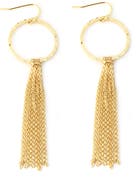 Panacea Circle Tassel French Wire Earrings
