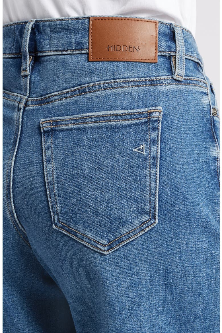 Clean Hem High Waist Wide Leg Jeans, Alternate, color, MEDIUM WASH