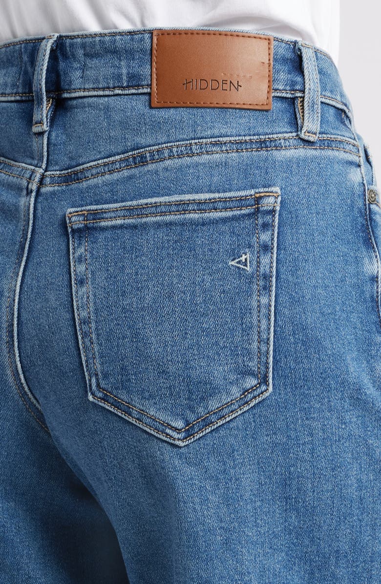 HIDDEN JEANS Clean Hem High Waist Wide Leg Jeans, Alternate, color, Medium Wash