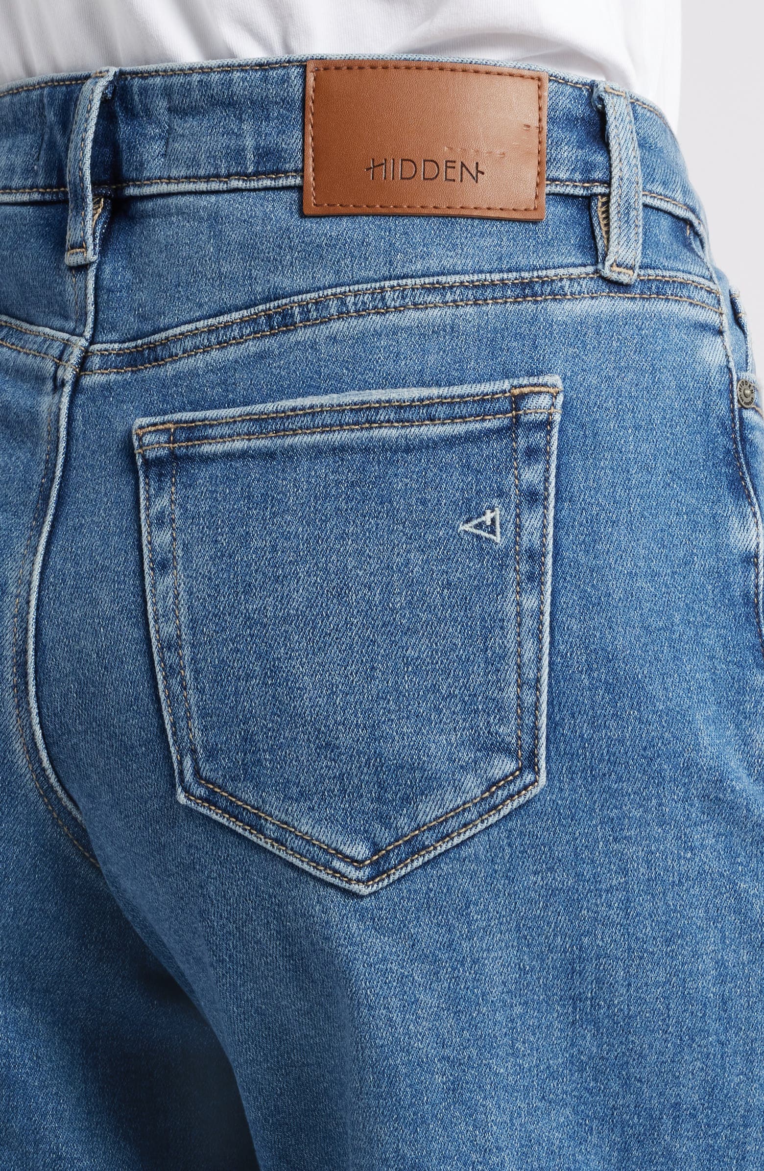 Hidden Clean Zip HIDDEN JEANS Clean Hem High Waist Wide Leg Jeans | Nordstrom