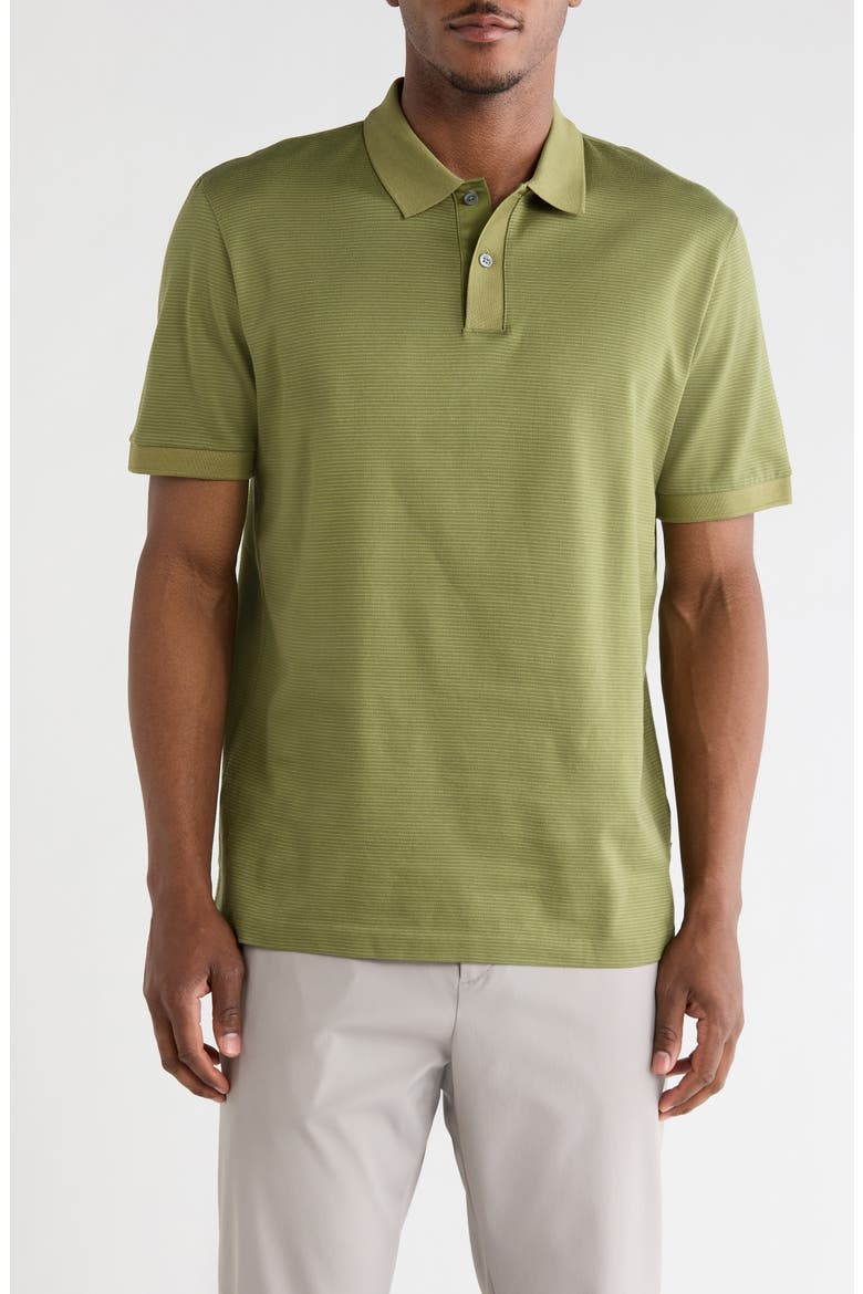 Parlay Piqué Cotton Polo, Main, color, MEDIUM GREEN