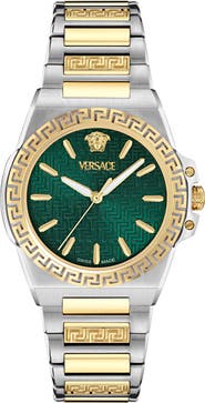 Versace Greca Reaction Bracelet Watch, 38mm
