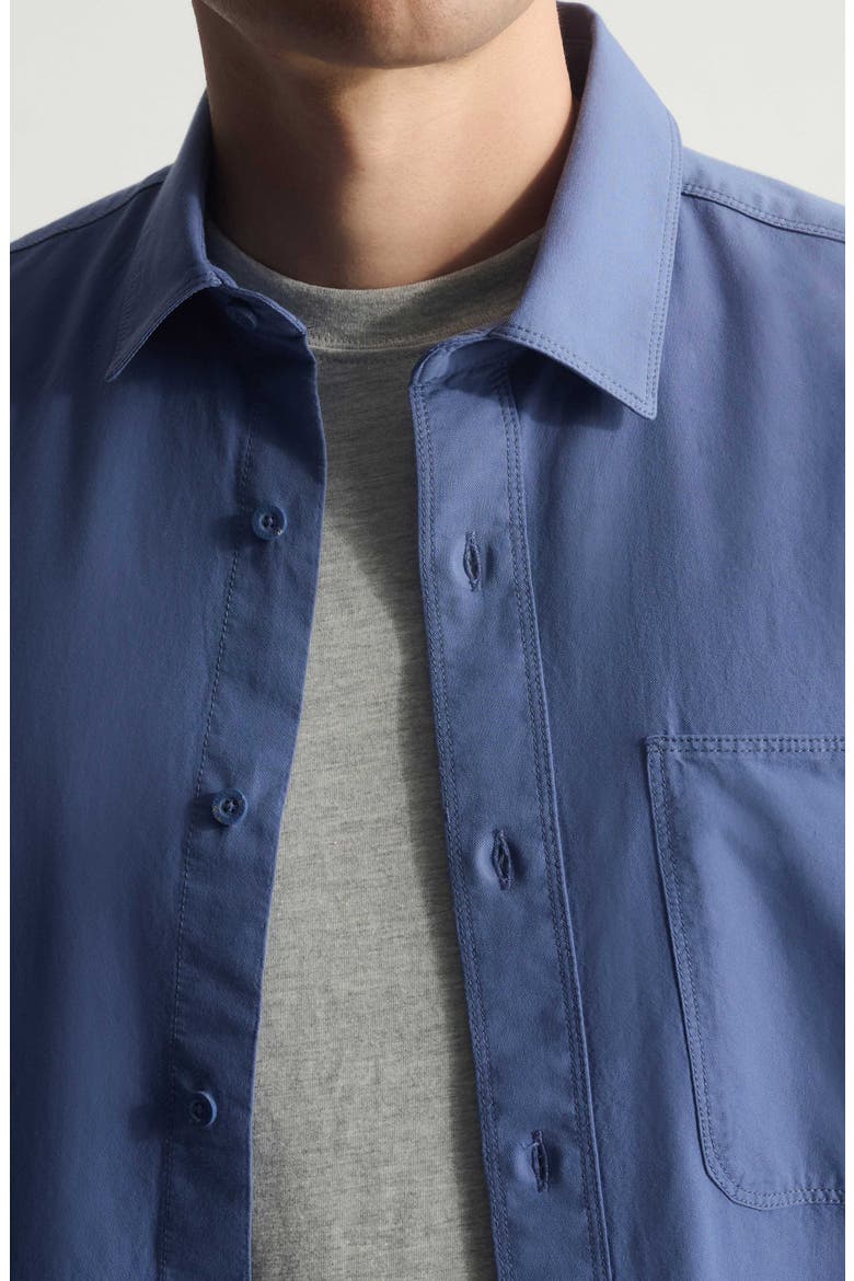 Cotton Button-Up Shirt, Alternate, color, BIJOU BLUE