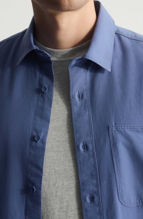 Brooklyn Industries Cotton Button-up Shirt In Blue